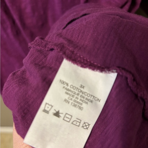 Elegant Long Sleeve Purple Top - Picture 4 of 5